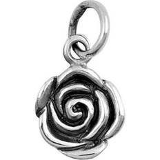 Silver - Unisex Charms & Pendants Sac Silver Sold by: Flower Spiral Rose Pendant .925 Sterling Petal Plant Swirl Nature Charm Jewelry Female Unisex