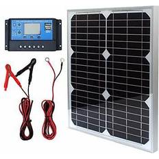 Solar panel kit 20w 12v monocrystalline with 10a charge controller