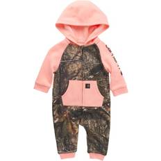 Children's Clothing Carhartt Fleece Zip-Front Hooded Long-Sleeve Camo Coverall Bodysuit for Babies Mossy Oak Country DNA Months