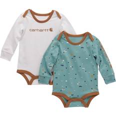 Green Bodysuits Children's Clothing Carhartt Long-Sleeve Bodysuit 2-Piece Set for Babies Patina Months