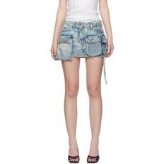 The Attico Blue Fay Denim Miniskirt 734 Blue Bleach WAIST