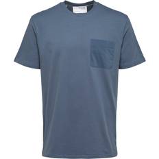 Selected Hombre Camisetas Selected Slhrelaxarvid O-Neck - Bleu