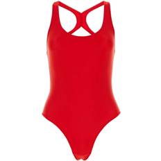 Red Swimsuits AMI Red Stretch Nylon Swimsuit