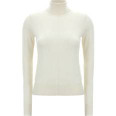 Pullover Chloé Embroidery Turtleneck Sweater Maglioni Bianco-Donna