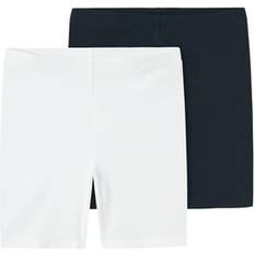 Housut Name It Radler Shorts Nmfvivian 2-Pack - Dark Sapphire/B Right White