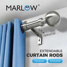 Steel Curtain Rods Marlow steel curtain rod