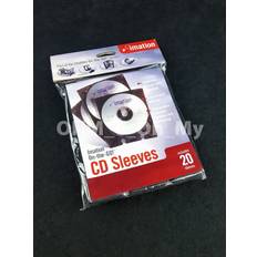 Optical Storage Imation Cd dvd media protective storage sleeves double-sided clear/black qty 20