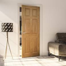 Doors Deanta Oak Oxford 6P FD30 Fire Interior Door (x)