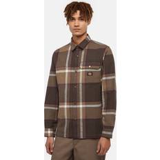 Brown - Men Shirts Dickies Nimmons Long Sleeve Shirt Man Dark Brown