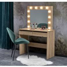 Sminkebord møbler Halmar HOLLYWOOD Craftsman Oak Toiletbord 140x43cm