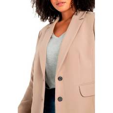 Polyester - Women Suits Eloquii The 365 Tailored Blazer Suit - Desert Taupe