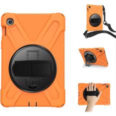 Samsung Galaxy Tab S5e 360 graders X-Shape kombinationsfodral i silikon Orange
