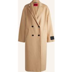 Trench - Uomo Cappotti HUGO Mantel 'Maneka-1' hellbeige schwarz