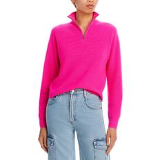 Aqua Sweaters Aqua Quarter Zip Cashmere Sweater 100% Exclusive Neon Pink