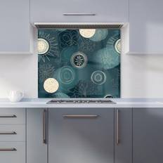 Blue Splash Guards Warren Reed Moon Sun Kitchen Splash Guard