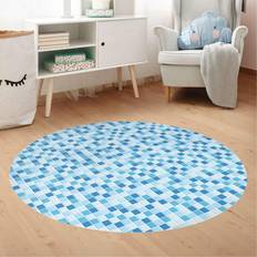 Polypropylene Carpets & Rugs Klebefieber Runder Vinyl-Teppich Mosaikfliesen Meeresrauschen