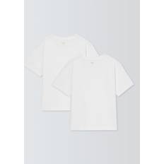 John Lewis Kids' T-Shirt, Pack of 2, White