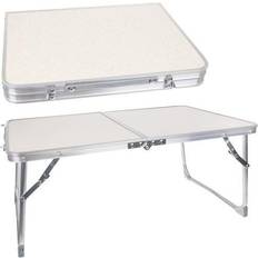 Klappbarer Wander Picknicktisch Beige MDF Aluminium