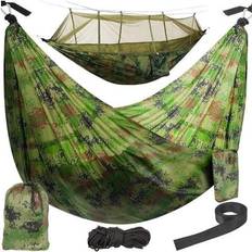 Retkeilyvuoteet Turistiriippumatto Santiago Army 260x140cm Net