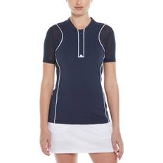 Blu - Golf Camicie Original Penguin Zip Front Golf Top W - Dark Navy Blue