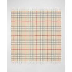 Lana Mantas de Bebé Burberry Childrens Check Wool Baby Blanket Pale Stone OS