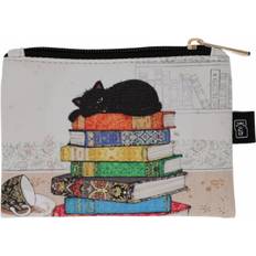 Polyurethane Wallets Flat purse pu kitten books Kiub Bug Art - Blanc