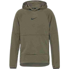 Fitness & Gym - Green Sweaters NIKE Men's Dri Fit Fleece Fitness Pullover - Medium Olive/Black