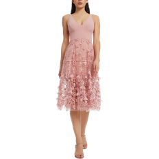 Midi Dresses - Pink Dress The Population Darleen Dress - Blush