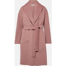 'S Max Mara Messi belted virgin wool coat purple UK 18