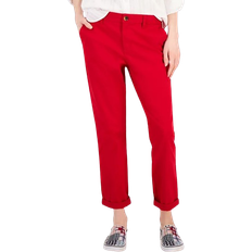 Chinos - Dam - Röda Byxor Tommy Hilfiger Women's Flex Hampton Cuffed Chino Straight Leg Pants - Scarlet