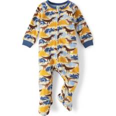 The Children's Place 1-3M Nightwear The Children's Place Baby Boys' and Toddler Zip-Front One Footed Pajama, Dino