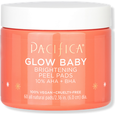 Aloe Vera Exfoliators & Face Scrubs Pacifica Glow Baby Brightening Peel Pads 10% AHA + BHA 60-pack