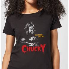 Nylon T-shirts Original Hero Chucky My Friends Call Me Chucky Women's T-Shirt Black