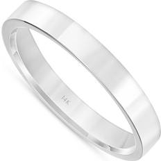 Macy's Men Jewelry Macy's Frederick Goldman Flat Profile Comfort Fit Wedding Band in 14k Gold White Gold