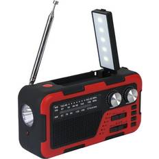 Radios Sohindel Emergency Weather Radio Portable with Solar Charging Hand Crank AM/FM/NOAA Weather