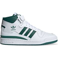 Adidas Leather Basketball Shoes adidas Forum Mid M - Cloud White/Collegiate Green