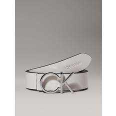 Calvin Klein Women Belts Calvin Klein Reversible Leather Belt with Logo Buckle - Black