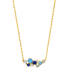 Joanli nor nadinenor Joanli Nor Nadinenor Necklace - Gold/Blue/Transparent