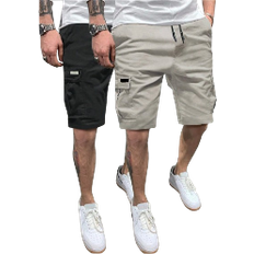 Shein 3XL Shorts Shein Manfinity Homme 2pcs Men's Drawstring Waist Cargo Shorts