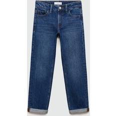 Mango Straight jeans with turn-up dark blue Kids MANGO KIDS Dark Blue