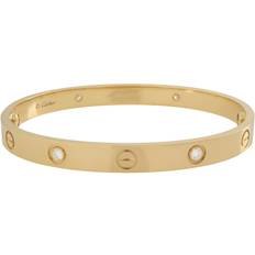 Cartier Gold Bracelets Cartier Love Bracelet Bangle - Gold/Diamonds