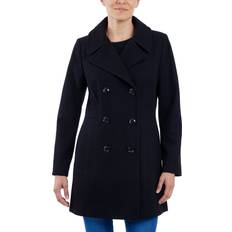 Anne Klein Outerwear Anne Klein Double-Breasted Peacoat - Black