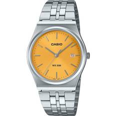 Casio Standard Analog Edelstahl Gelbes Zifferblatt Quarz MTP-B145D-9AV