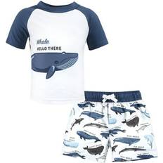 UV Clothes HP Sold by: Walmart.com, Hudson Baby Boys Swim Rashguard Set Whale Hello There 12-18 Months