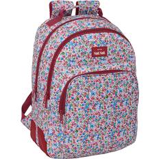 Röda Skolväskor Safta Skolryggsäck Nait Nait Flowers Bordeaux 32 x 42 x 15 cm