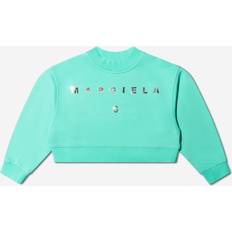 Turquoise Sweatshirts Children's Clothing MM6 Maison Margiela Kid Girl Sweatshirt Turquoise Cotton Blue