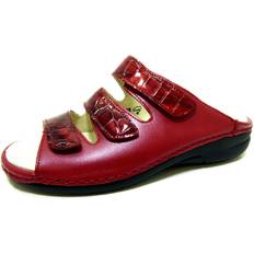 Waldläufer Dame Hjemmesko & Sandaler Waldläufer Komfortabel Slide Sandal Melrose - Rød