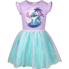 Dresses Disney Lilo & Stitch Toddler Girls Short Sleeve Dress Purple 4T