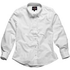 Dickies Women Shirts Dickies ladies oxford long sleeved shirt white sh64300w