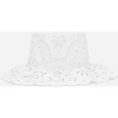 Dolce & Gabbana Cappelli Dolce & Gabbana Cotton Broderie Anglaise Hat White